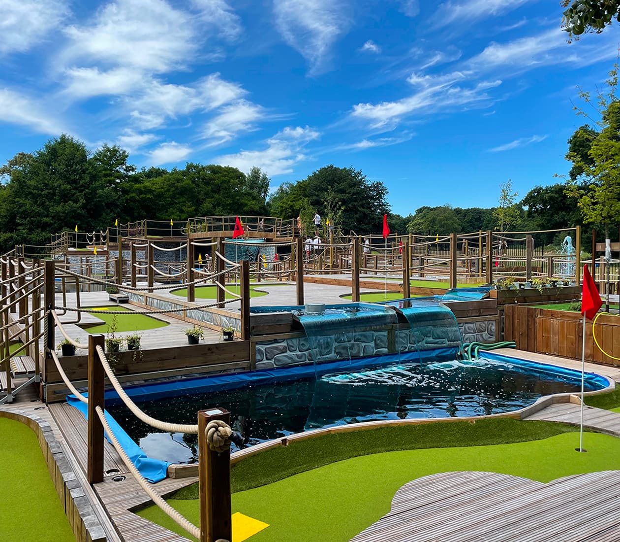 Golden putter mini golf course